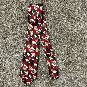 Knotty & Nice Men’s Christmas Cat Themed Novelty Tie 100% Polyester